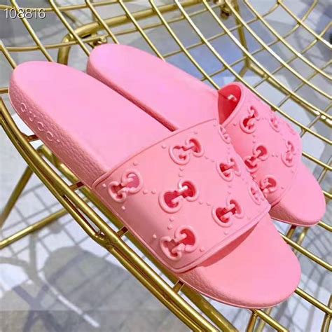 gucci schuhe pink|gucci pink rubber shoes.